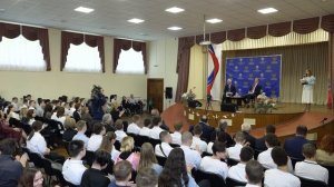 Встреча учащихся Михайловского экономического колледжа-интерната с Ю.А. Чиханчиным и П.В. Малковым
