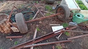 прицеп для мотоблока из хлама