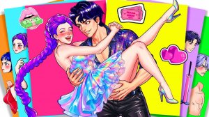 РУМИ ХАНТРИКС и ДЖИНУ САДЖА БОЙС. Kpop Охотники на демонов. Книга-наклейка своими руками. Мультики