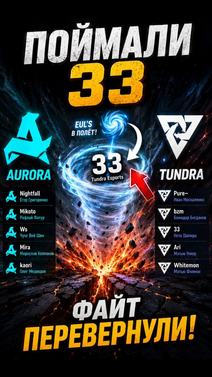Тайминг на миллион! Aurora ловят 33 после Еула и уничтожают Tundra Esports под крики pasanbl