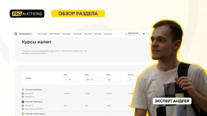 Курсы валют на Pro Auctions / Обзор платформы