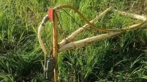 Простая конструкция для установки насоса на реке, с учётом изменения уровня воды