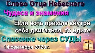 "Чудеса и знамения", "Если есть призыв двигаться, то идите" — слово Отца Небесного 14.09.23 смотреть онлайн