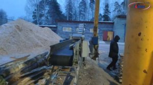 KRAFTER RS 400 Измельчение различных отходов деревообработки на рубительной машине барабанного типаК