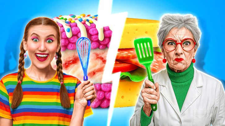 Я vs бабушка: кто выиграет на кухне? 😱 смотреть онлайн