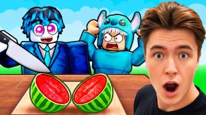 😱Кто Разрежет РОВНО ПОПОЛАМ?! Челлендж на 100% в РОБЛОКС!