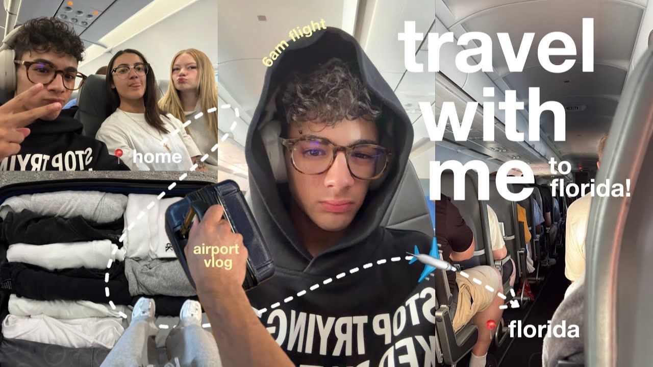 Travel with me to Florida! | vlog about a trip to the airport, early morning, + a 6 a.m. flight смотреть онлайн