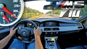 BMW M5 V10 E61 Touring на АВТОБАНЕ НА МАКСИМАЛЬНОЙ СКОРОСТИ AutoTopNL