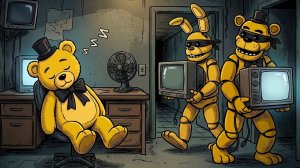 Воры Аниматроники Ограбили Мой Офис  FNAF Repainted in Gold