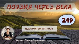 249. Поэзия через века. Янченко В. Л. «Душа моя белая птица» - читает Ольга Голикова
