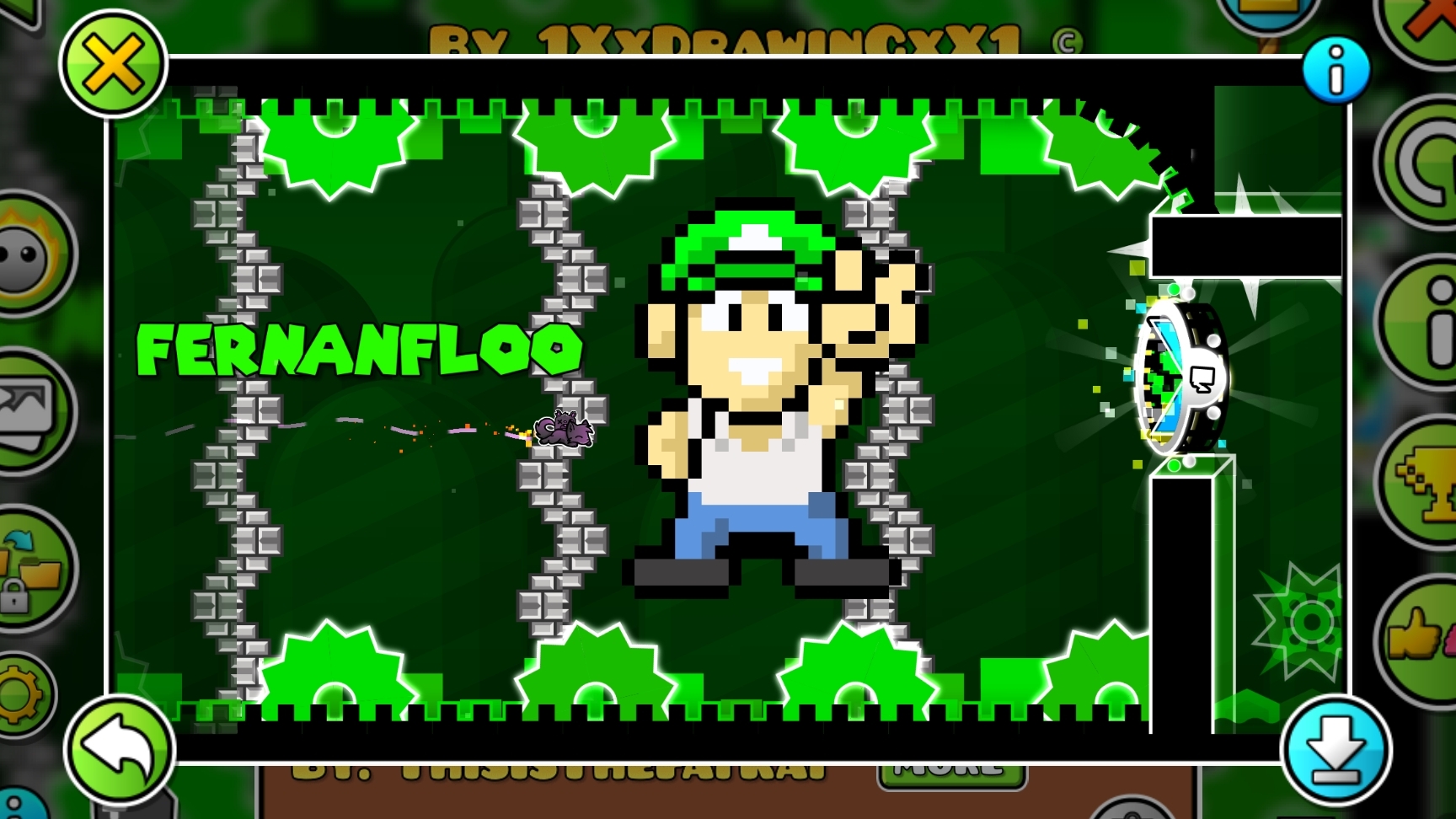 Fernanfloo 1 в geometry dash (за 9 подписчиков будет fernanfloo 3)