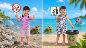 Дети учатся сохранять океан в чистоте🌊🫧