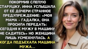 Дочь слепой гадалки сказала: «Сегодня не садитесь к мужу в машину!