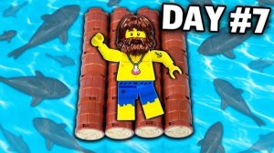 Застрял на ПЛОТУ LEGO посреди ОКЕАНА !