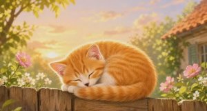 Написала песню и сделала мультфильм про котёнка.