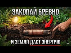 Закопай медь и бревно в землю и получи постоянное электричество из почвы без батарей и топлива