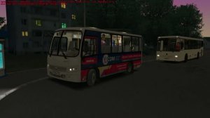 По Чистогорской области на пригородном маршруте. Автобус: ПАЗ 320302-08 Vector. OMSI 2.