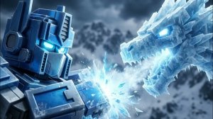 Гигантский робот против ледяного дракона ｜ Битва роботов в Minecraft за защиту замерзшей деревни