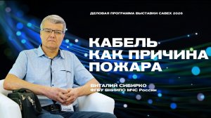Кабели как причина пожара. Виталий Сибирко, ФГБУ ВНИИПО МЧС России