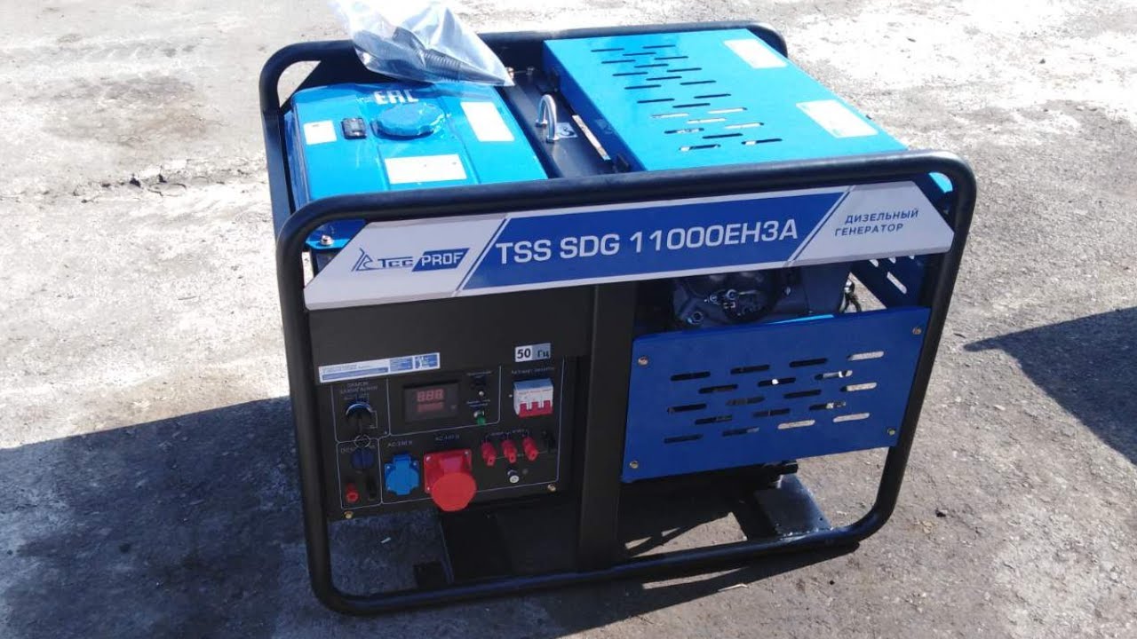 10 кВт Дизель генератор TSS SDG 11000EH3A | Портативный | Агрегат | Красноярск смотреть онлайн