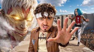 ПЕРВЫЙ ДЕНЬ ЖИЗНИ В МИРЕ АТАКА ТИТАНОВ В МАЙНКРАФТ! Эдисон перец