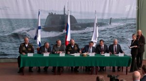 Торжественная церемония закладки новой субмарины прошла в Северодвинске на заводе «Севмаш».