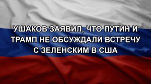Ушаков заявил, что Путин и Трамп не обсуждали встречу с Зеленским в США