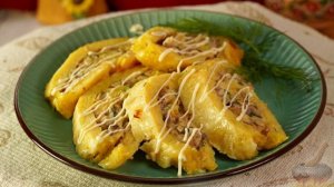 КАРТОФЕЛЬНЫЙ РУЛЕТ С ГРИБАМИ И СЫРОМ