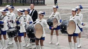 Барабанщики студии на Параде ударных инструментов, Парк Победы, Москва 2024