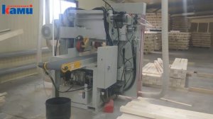 Станок ленточно делительный HIGH POINT HP-66 на производстве. Распиловка бруса по толщине. Хай Поинт