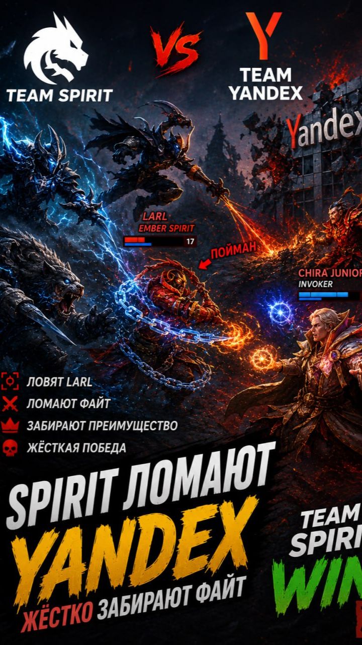 Полный слом лица! Team Spirit ловят Ember Spirit и стирают Team Yandex под крики pasanbl