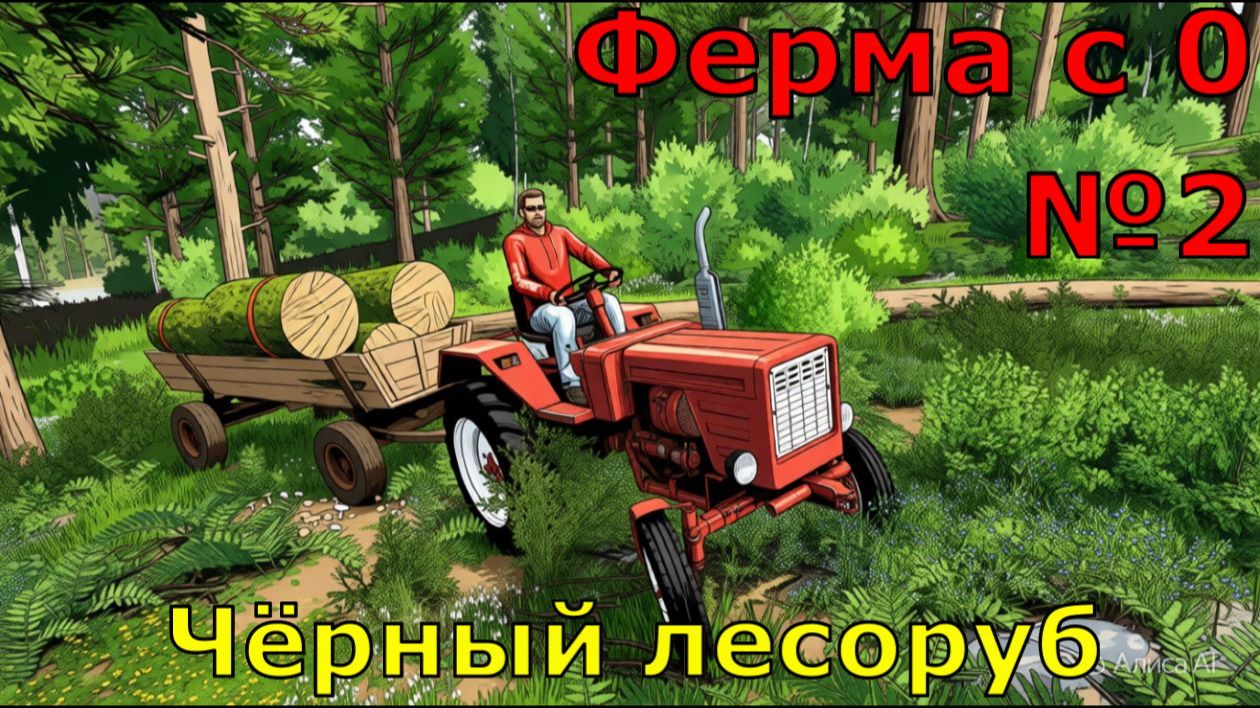 FS 25. Ферма с 0 №2. Чёрный лесоруб. смотреть онлайн