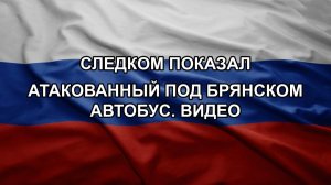 Следком показал атакованный под Брянском автобус. Видео