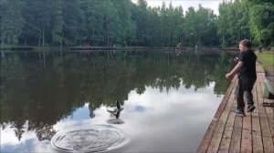 Утренние поимки осетра. Клёвое место, Лосиный остров, нижний водоём.