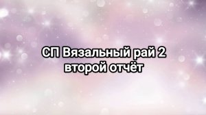 СП Вязальный рай 2, отчёт 2