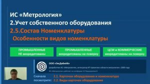 (02-05 ИС Метрология) Состав Номенклатуры