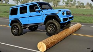 Автомобили против упавшего дерева в BeamNG Drive!