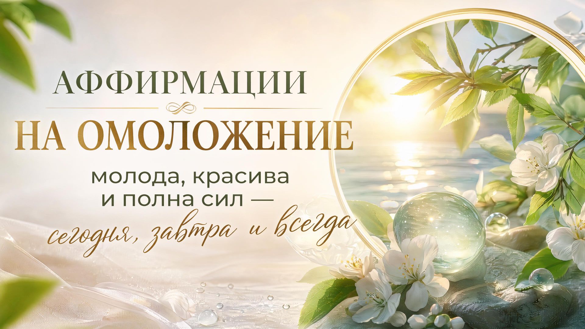 АФФИРМАЦИИ НА ОМОЛОЖЕНИЕ | Обновление клеток | Молодость и красота