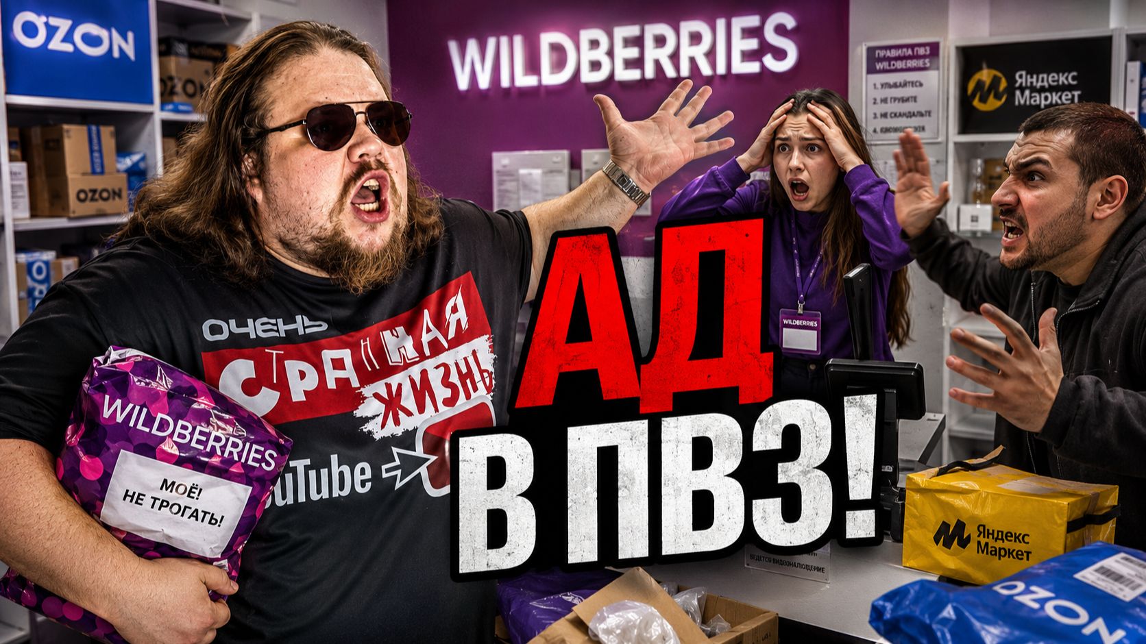 БЫДЛО В ПВЗ: САМЫЕ ЖЕСТКИЕ ДРАКИ И СКАНДАЛЫ В WILDBERRIES, OZON И ЯНДЕКС МАРКЕТ | Реальные Записи смотреть онлайн