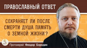 Сохраняет ли душа после смерти память о земной жизни?  Протоиерей Феодор Бородин
