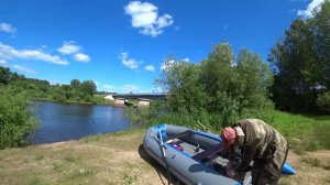 Испытваем электромотор 60LBS на красивой таежной речке