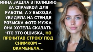 Инна пришла за справкой в полицию… И увидела мужа на стенде розыска!