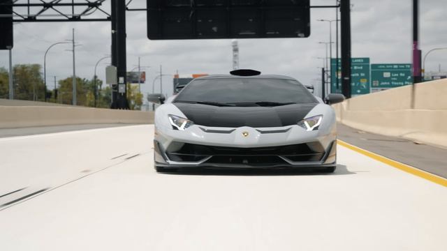 Lamborghini Aventador SVJ Highway Run Чистый V12 ASMR