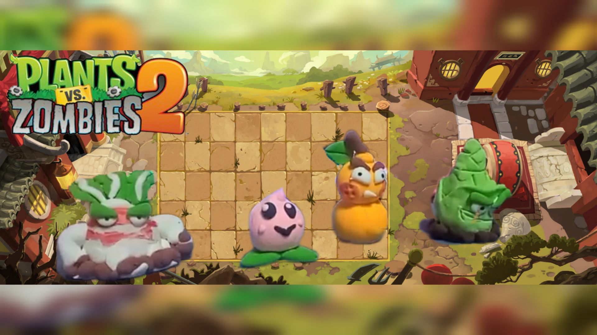 Лепка растения из китайской версии Plants vs Zombies 2