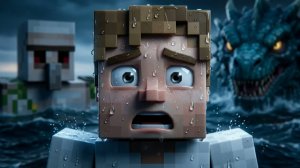 Голем против морского чудовища! Битва в океане Minecraft 🌊🔥