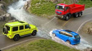 Автомобили против быстрой реки #4 в BeamNG Drive! (Специальный длинный выпуск)