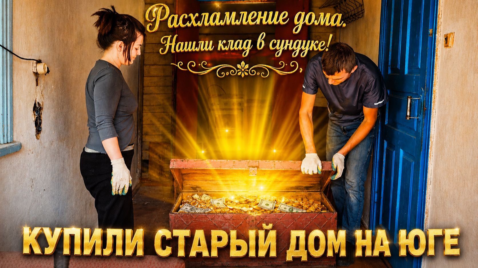 Расхламление ДОМА. Нашли КЛАД в сундуке! КУПИЛИ СТАРЫЙ ДОМ НА ЮГЕ #3
