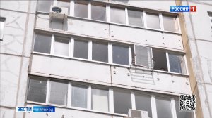 На улице Есенина в Белгороде восстанавливают дом, переживший четыре атаки ВСУ