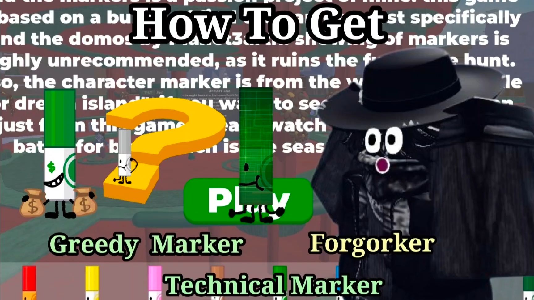 HOW TO GET GREEDY MARKER, TECHNICAL MARKER, FORGORKER IN FIND THE MARKERS смотреть онлайн