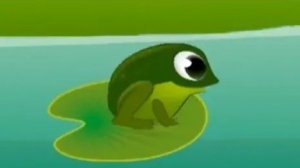 Лягушка прыгает на кувшинчиках 🐸